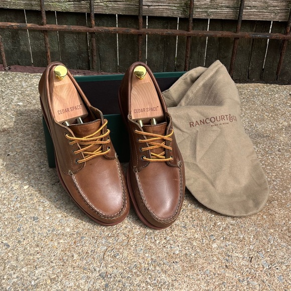 Rancourt & Co. Classic Ranger-moc - Natural Chromexcel w/ brick red sole - 9D - Picture 4 of 13